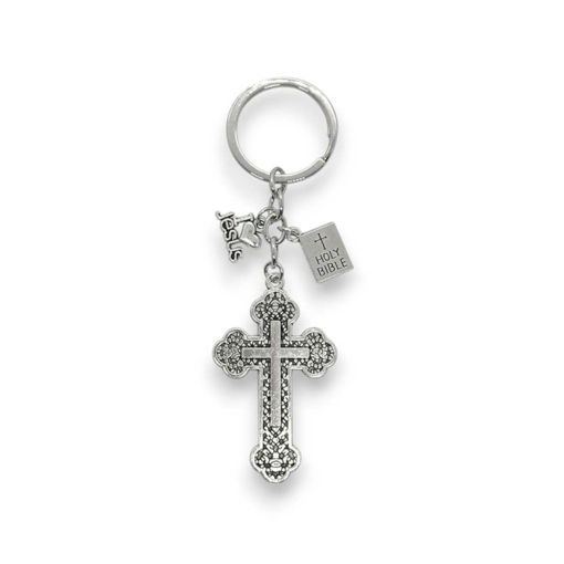 Picture of SILVER CROSS KEYCHAIN